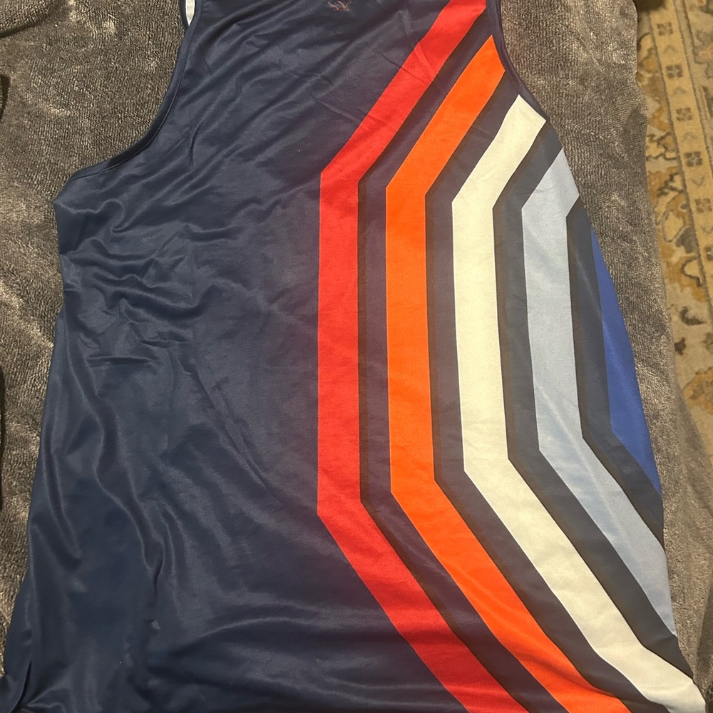 Rabbit Trail Running NWT EZ Tank Top   - Women's Med blue orange Athletic - Picture 4 of 4